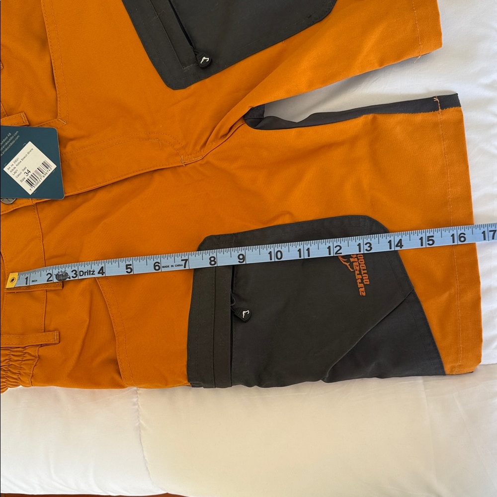 NWT Women's Orange and Gray Cargo Shorts Size 34 Euro Size 2 US - Picture 9 of 9